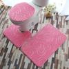 3PCS Home Bathroom Bath Mat Set Toilet Mat Non-slip Bath Mat Bathroom Carpet Shower Carpet Set Toilet Cover Floor Mat