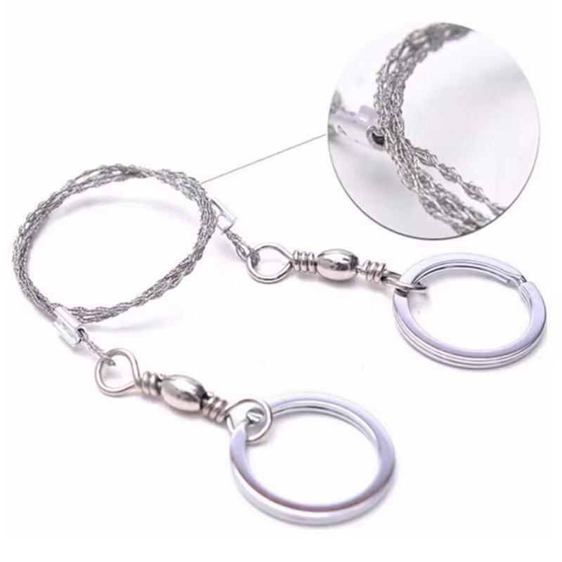 Drátová pila z nerezové oceli Řezací lano Řetězové vybavení pro nouzové cestování Kempování Turistika Outdoor Survive Tool