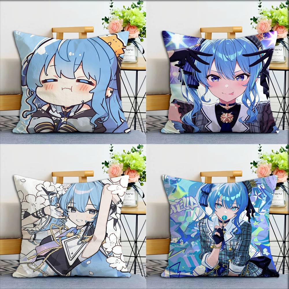 Hololive VTuber Kawaii Hoshimachi Suisei World Various Sizes Square Pillow Case For Car Home Bedchamber Decor