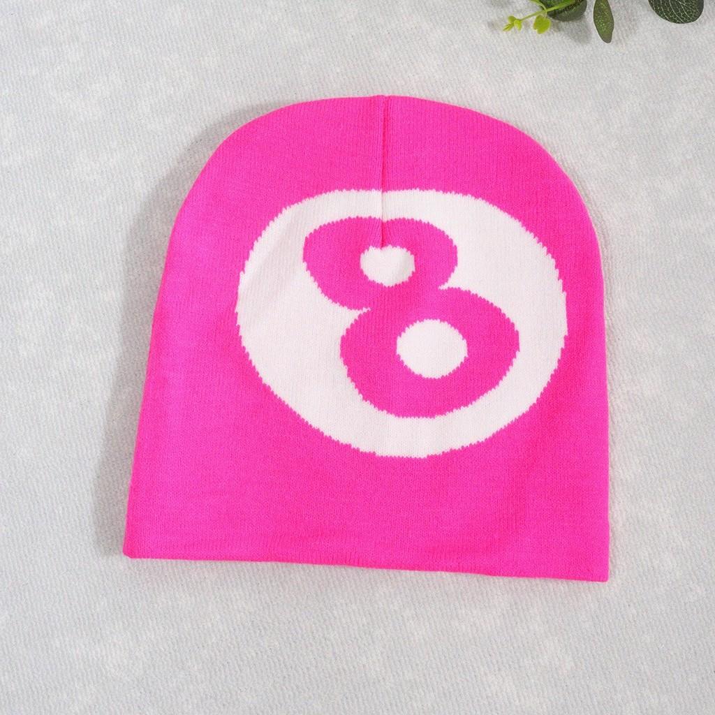 Street Style Knit Cap With Letter Embroidery For Men And Women розовый