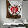Custom Name St.Pauli Wall Tapestry Aesthetic Wall Hanging Printed Fabric Blanket Decorative Tapestries for Bedroom Living Room Home Decor