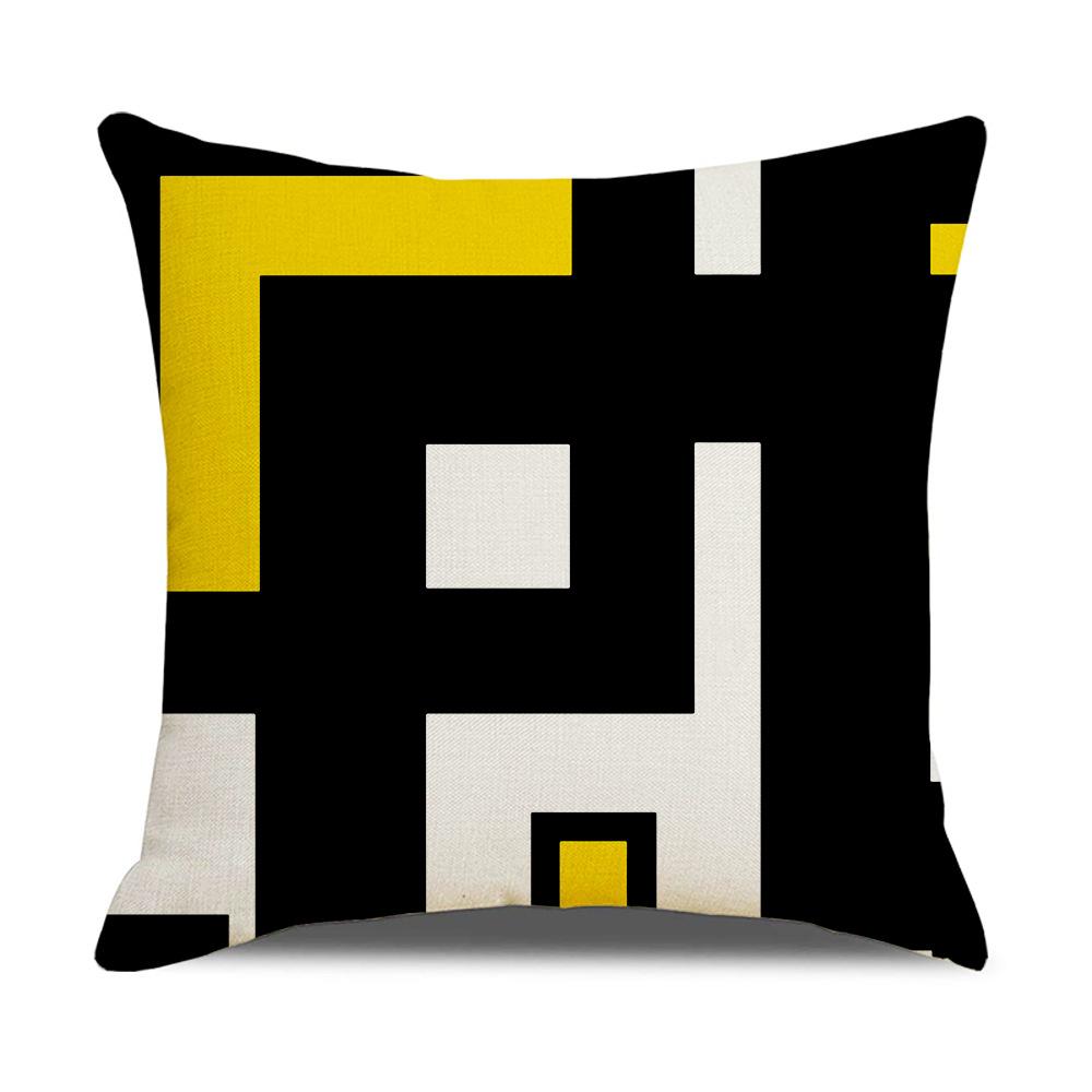 Modern Simple Nordic Ins Style Linen Pillow Case Sofa Pillow Case Home Supplies Contrast Color Pillow Case