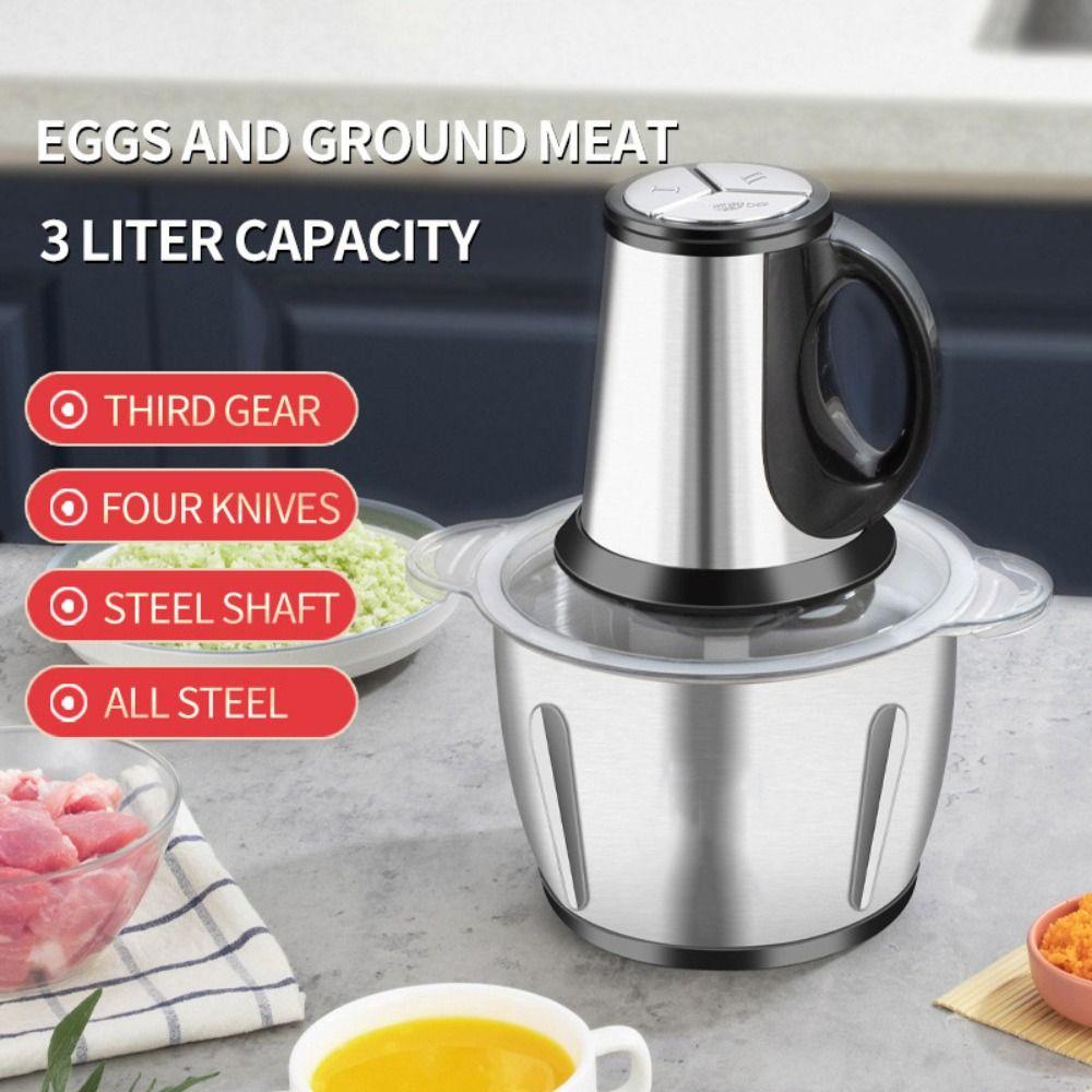 3L Mini Food Chopper Stainless Steel Meat Grinder Mini Minced Meat Chopper  Food Preparation