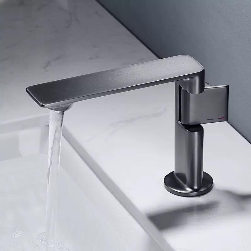 Basin Faucet Bathroom Single Lever Hot and Cold Copper White Gray Single Handle Unique Design Sink Mixer