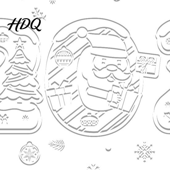 Nordic Style Winter Decor 4PCS 2027 Christmas New Year Static Window Clings Snow Town Party Art Snowflake Stickers Reusable Glass Decals for