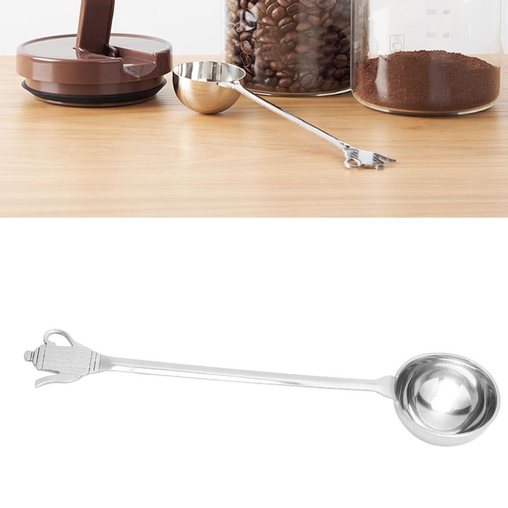 Stainless Steel Coffee Scoop Long Handle Silver Long Handle Coffee Scoop High Polish Coffee Measuring Spoon Coffee Making