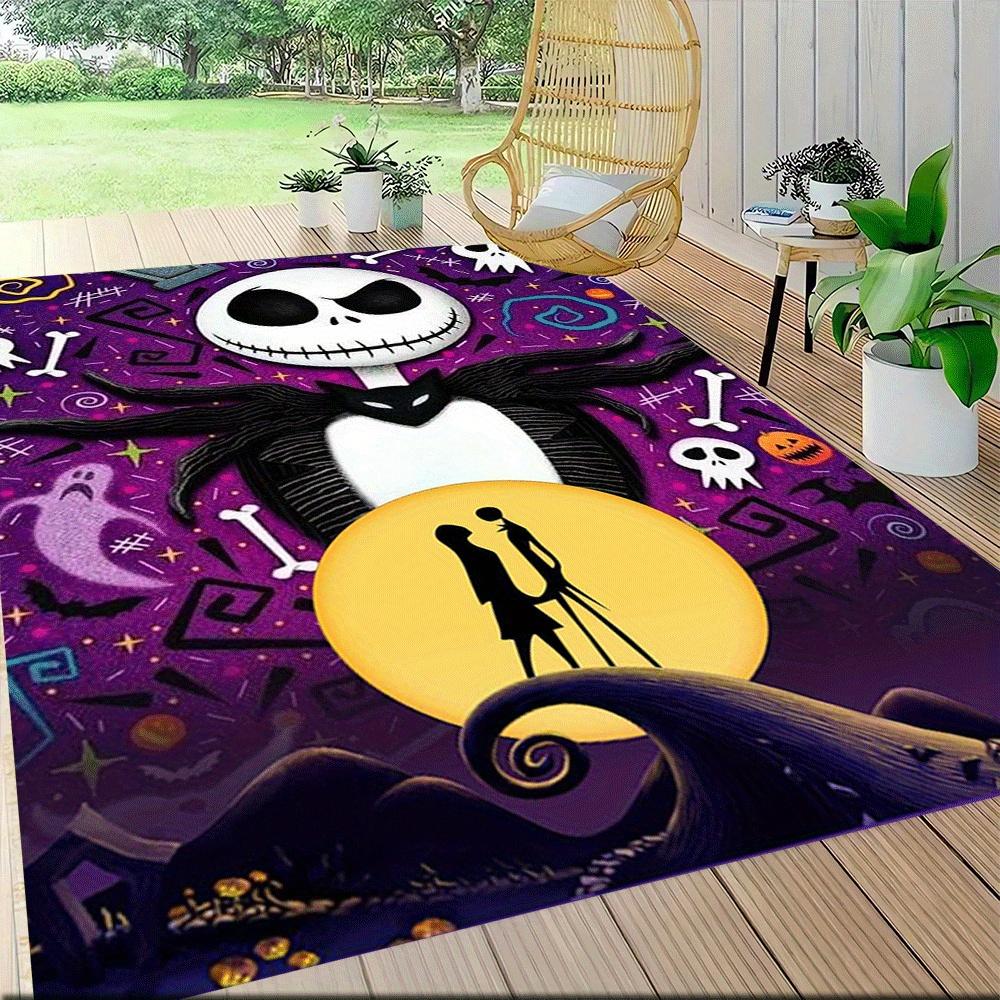 1pc The Nightmare Before Christmas Carpet Area Rug, Bedroom, and Playroom - Durable, Stain-Resistant, and Easy To Clean, Living Room, Laundr