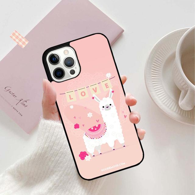 Cute Llama Alpaca Animals Cartoon Phone Case Cover for iPhone 17 Air 16 15 14 13 11 12 Pro Max Plus Shell Coque