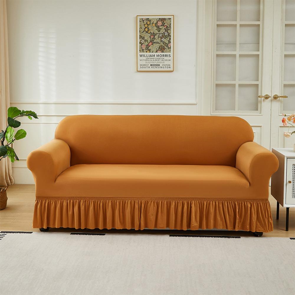 Sofa Protector Full Cover Stretchable Slipcouch Couch Cover with Skirt Soft Fabric