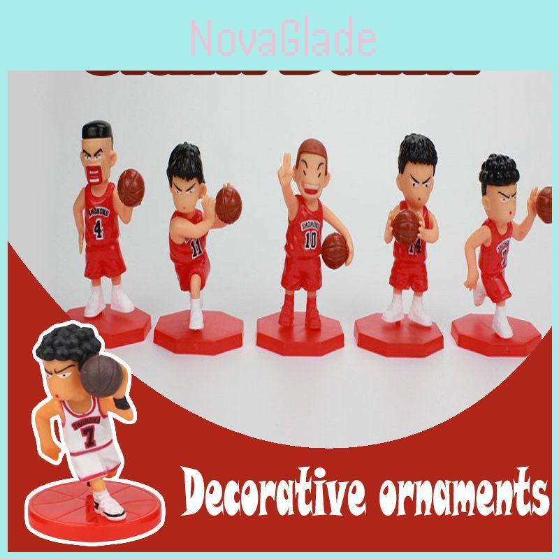 Exquisite Slam Dunk Hanamichi Sakuragi Rukawa Kaede Mitsui Hisashi Pvc Action Figure Model For Anime Enthusiasts