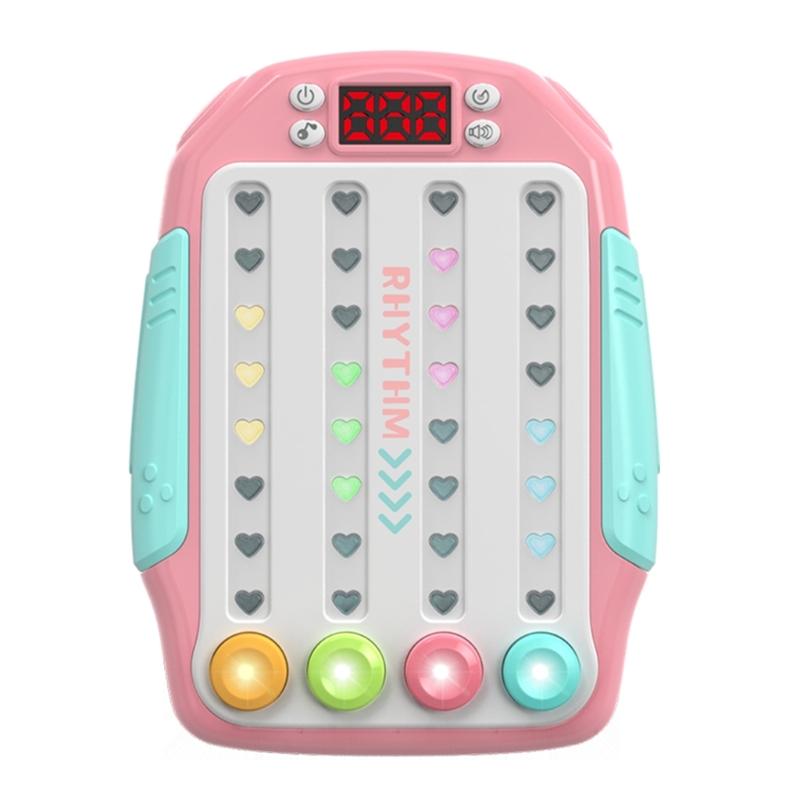 Rhythm Game Machine Puzzle Game Console Quick Push Game Gamepad Plastic Handheld Portable for Kids Hand Training Toy