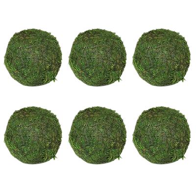 6 stuks Mos 10cm Groen Vaas Kom Vuller Ballen voor Kerstboom Tuin Bruiloften Huis Feest Decor