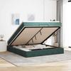 VidaXL Ottoman Bed Frame with Dark Green Mattress 160x200 Cm Velvet 3311198