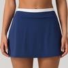 Women High Waist Color Block Golf Tennis Skirt Anti Chafe Padded Cycling Short