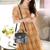 Jacquard color-blocked handbag women's one-shoulder crossbody bag