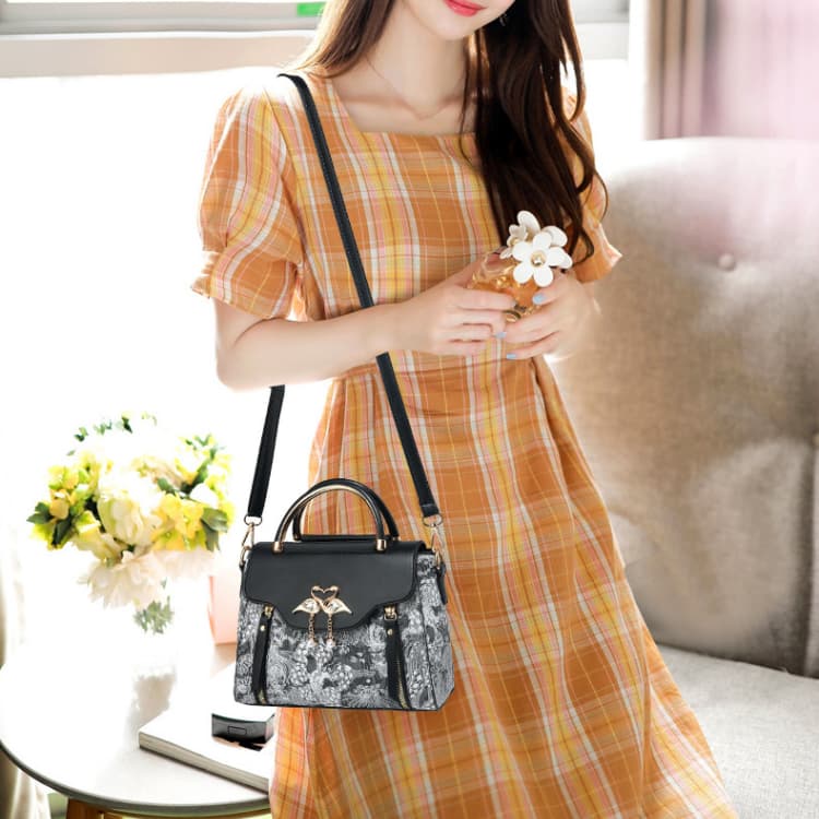 Jacquard color-blocked handbag women's one-shoulder crossbody bag