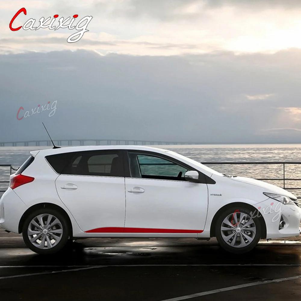 Sport Stripes Both Side Car Door Side Skirt Sticker For-Toyota AURIS 2013-2019 Racing Styling Auto Body Decor Vinyl DIY Decals