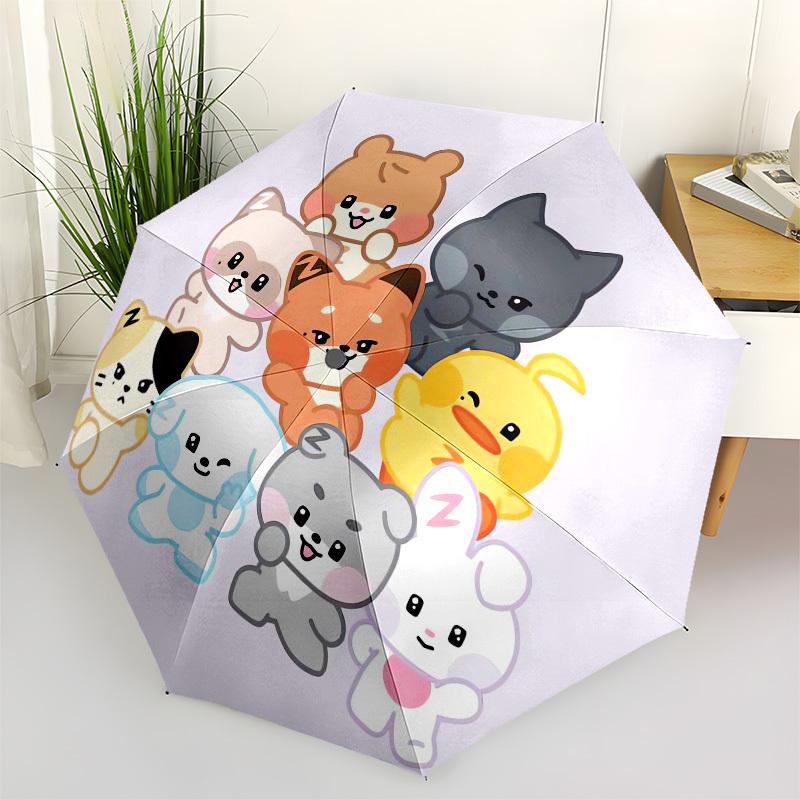 1pc Cute Animal Collection Umbrella with Plastic Handle,Suitable for All Seasons Home Travel Outdoor UmbrellaM1194