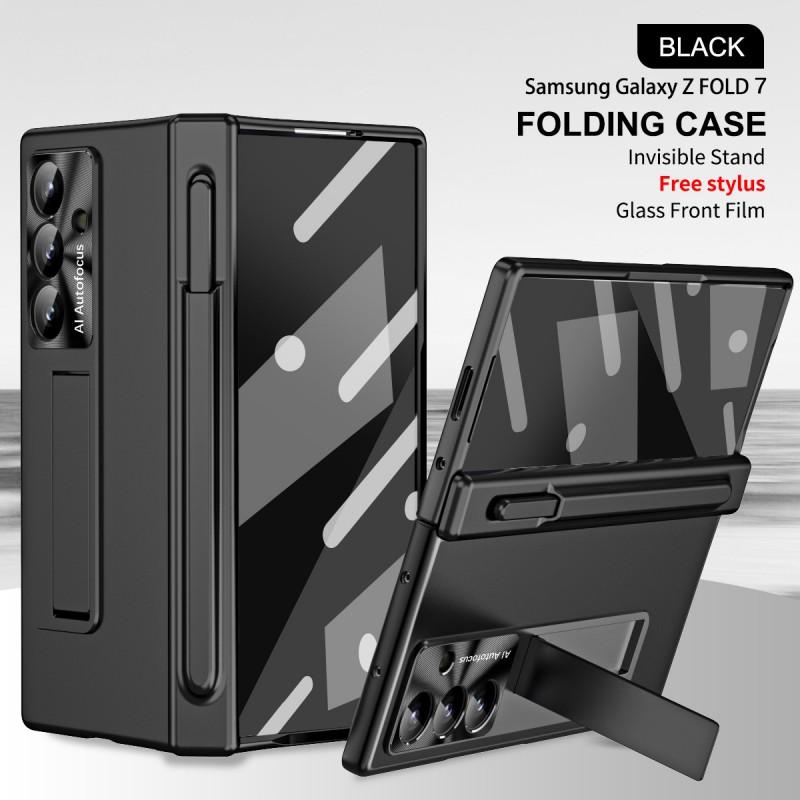 Galaxy Z Fold8 Case With Dual Hinge Support Pen Slot Electroplated Transparent Full Coverage Protective Cover