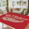 Detroit Red Wings Design Kristall-Samt-Teppich Weich Dekorative Matte für Schlafzimmer Eingang