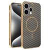 For OPPO Reno 15 15 Pro 15 ProMini  Electroplated Carbon Fiber Magnetic Fingerprint-resistant Shockproof Phone Case