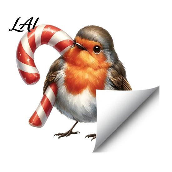 Removable Holiday Glass Stickers Christmas Bird Static Window Stickers PVC Waterproof Decorative Decals Flexible Cut to Size for Doors Seasonal Home