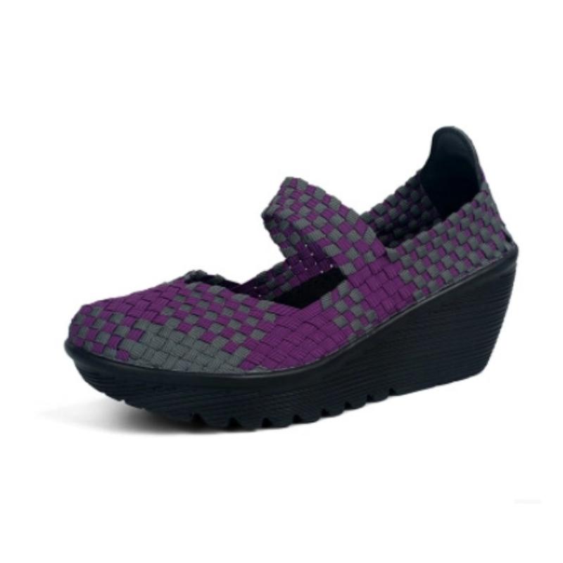 Scarpe da Donna Platform Piattaforma Sneakers Estive Per Camminare Intrecciate Femminili Mocassini Casual 5 CM Altezza Alta Qualità Tenis Taglie Forti