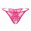 Lace Low-Waist Open Crotch Panties - Ultra-Thin Transparent Mesh Thong for Women