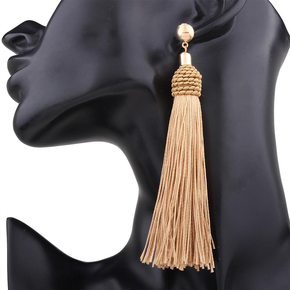 Bohemia Long Tassel Earrings Women Fashion Dangle Earrings Ethnic Jewelry Pendientes