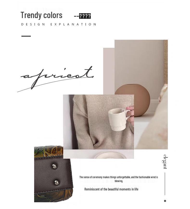 2025 Retro Glücksfischmuster Chinesische Handtasche - Großes Fassungsvermögen, Texturiert, Lässige Damentasche