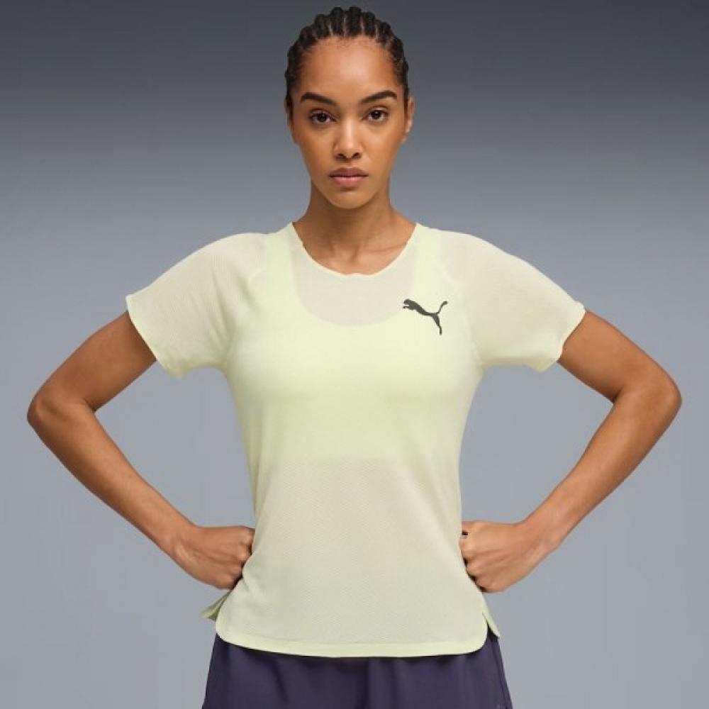 

Puma Women S Running ShorT Sleeve T ShirT lighTSpeed 38 Apple Spritz/L(100)