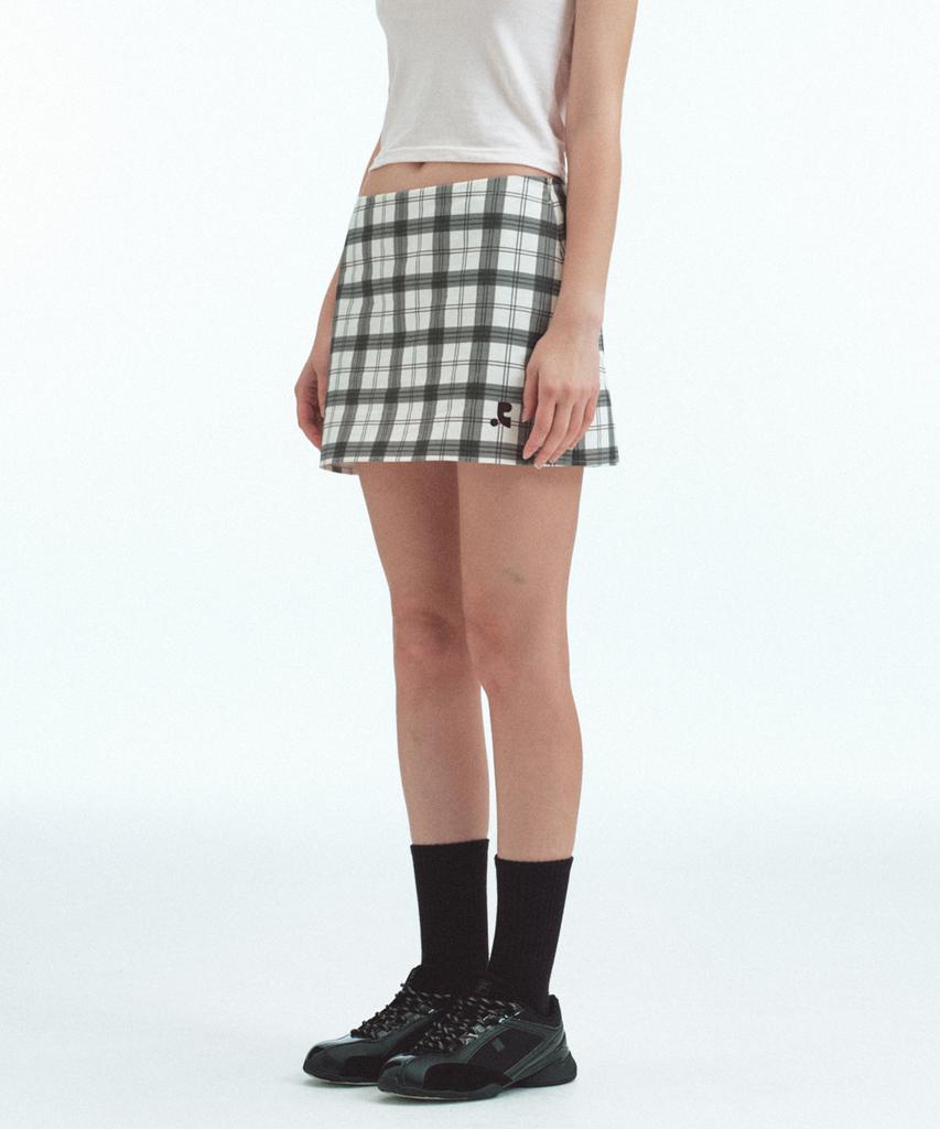REST&RECREATION Rr Check Mini Skirt - Ivory