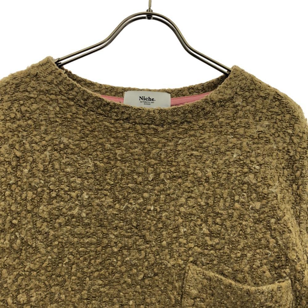 Nische. Hergestellt in Japan 7 Minuten Ärmel Strick Brauner Pullover Damen Gebraucht