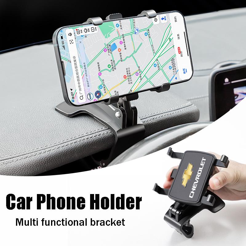 AABHK1 Supporto per Telefono da Cruscotto per Auto Parasole Specchietto Retrovisore Staffa di Rotazione a 1200 per Chevrolet Cruze Sonic Silverado Corvette Camaro