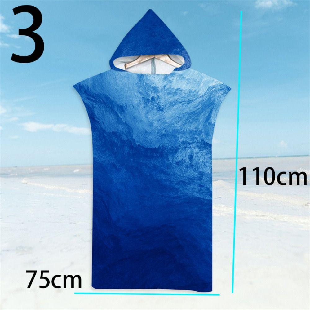 

Microfiber Bath Towel Fabric Swimming Bathrobe Surf Poncho Beach Towel Cape Surfing 3
