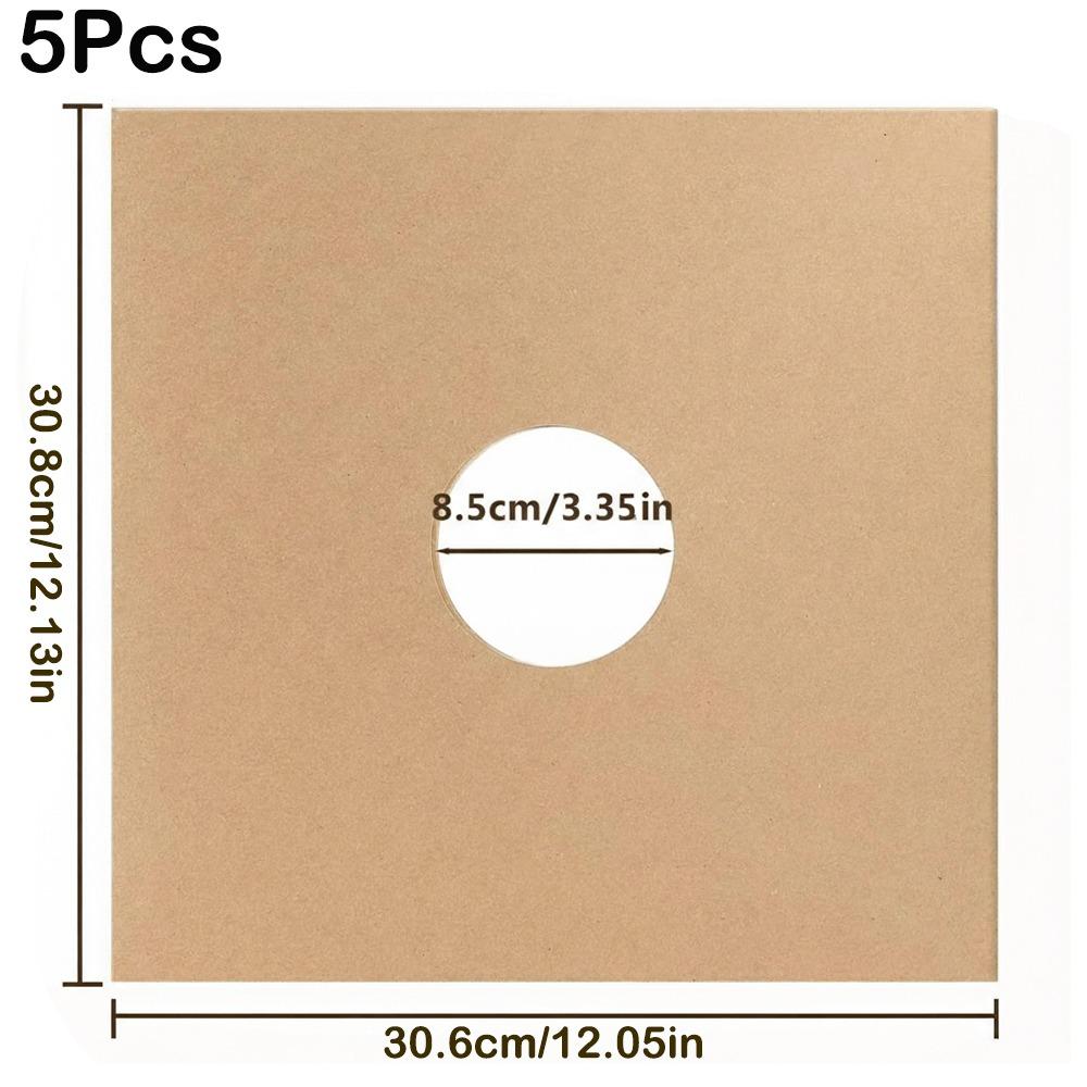 New 7/10/12 Inch Vinyl Record LP Jackets Kraft Paper Brown Cardboard Vinyl Record Covers Blank Album Jackets
