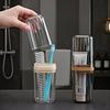 SR 2 Pcs Square Transparent Toothbrush Cover Case | Portable Plastic Toothbrush Holder & Anti-Bacterial Tooth Brush Protector | Germ Protection Bat