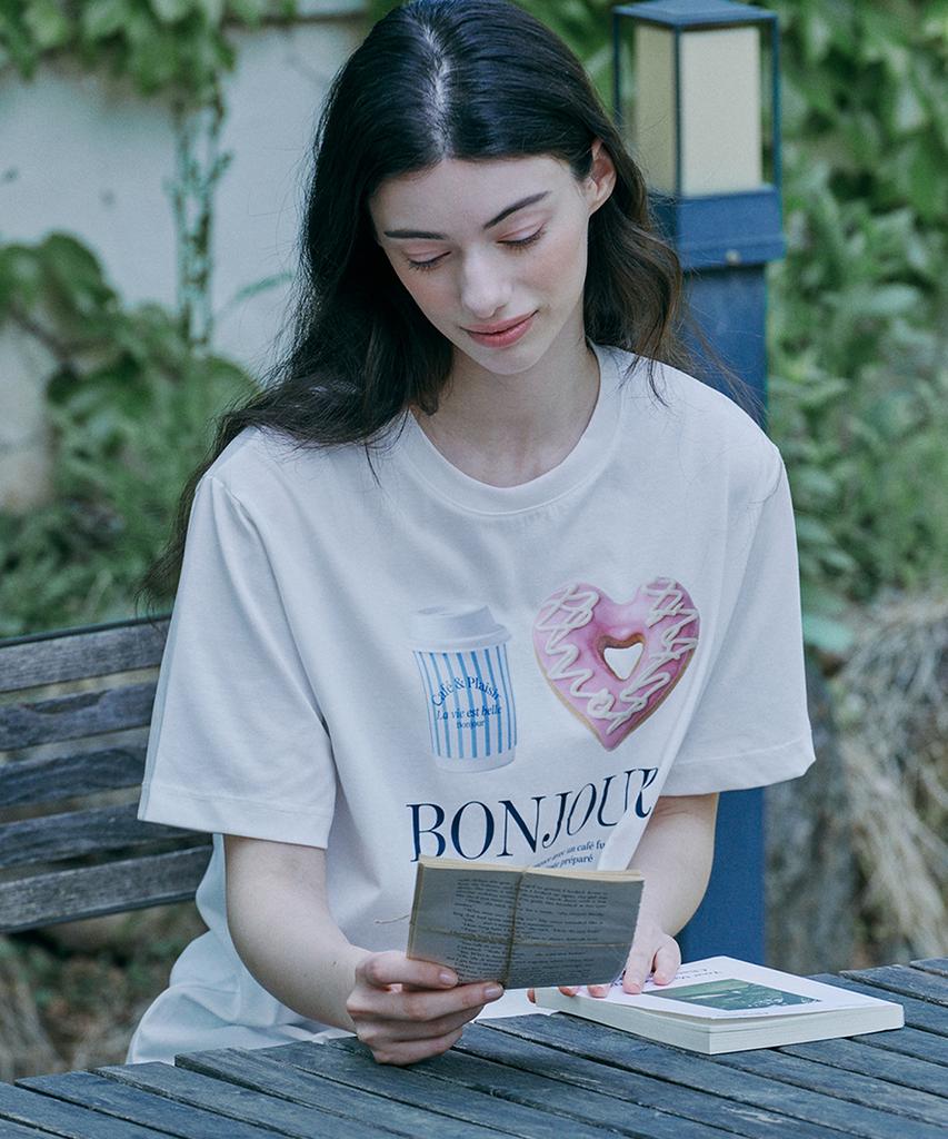 MALOUPE 5218 Amor Graphic T-Shirt (White)