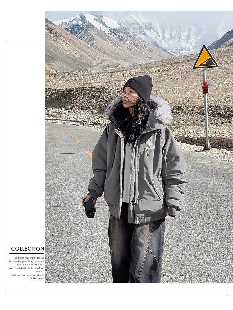 Women's 2025 Retro Parka Down Cotton Jacket - Winter Warmth, Short Workwear Essential