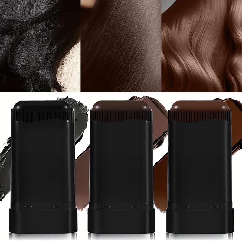 Ocheal Bastão de Cor para Cabelo e Barba de Toque Rápido 3 Cores, Bastão de Cor para Barba Portátil, Cobertura Rápida Temporária, Caneta para Cabelo, Bastão de Tinta Instantânea com Pente