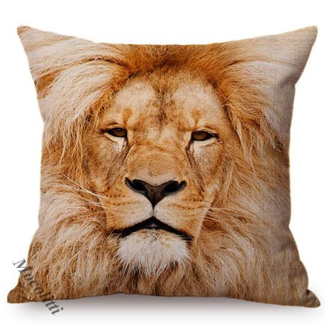 African Wild Grassland Animals Throw Pillow Cover Zebra Giraffe Lion Cushion Cover For Home Chair Sofa Decoration Pillowcases