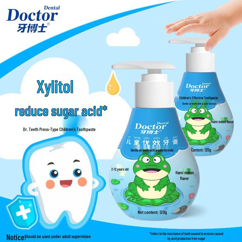 Dr. Dental Children's Probiotic Anti-Cavity Toothpaste & Toothbrush Set (Hami Melon)