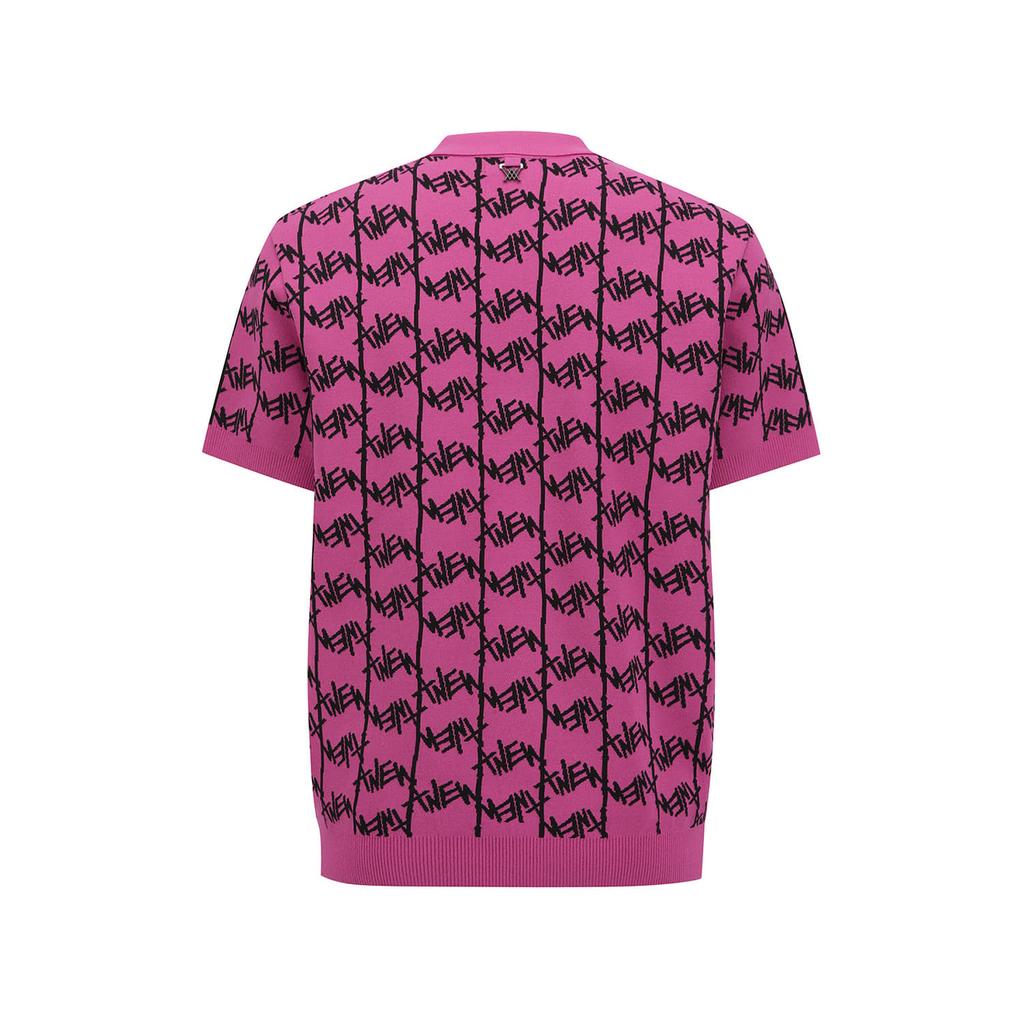 Anew Golf Men Sm Logo Pattern Short Sleeve Sweater_Hp
