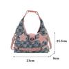 Pink Star Purse and Handbags Aesthetic Plaid Denim Shoulder Bag Punk Leisure Outdoor Crossbody Bag For Women