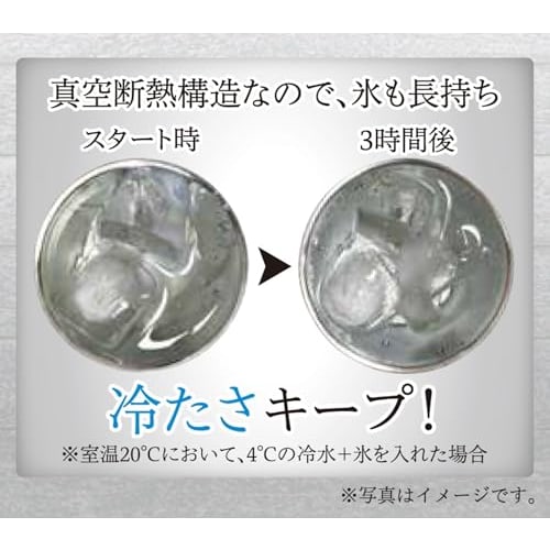 PEARL METAL Vacuum Insulated Tumbler, 430ml, Keeps Hot or Cold Drinks Hot or Cold, Anti-Condensation, Stainless Steel, Satin Finish, Vintage Bar Style