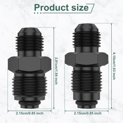 6AN Power Steering Fitting Aviation Aluminum 6AN To M16 Power Steering Fitting with O Ring 6AN To M18 Power Steering Adapter