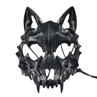 Halloween Anime Half Face Mask Animal Skeleton Mask Dragon God Skeleton Cosplay