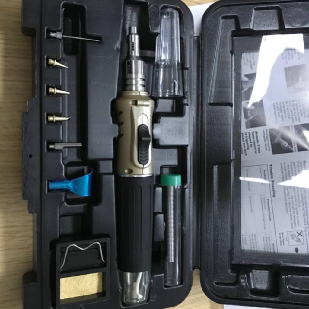 10 In 1 Professional Pen Type Butane Gas Soldering Iron Set 26ml Welding Kit Torch HS 1115K
