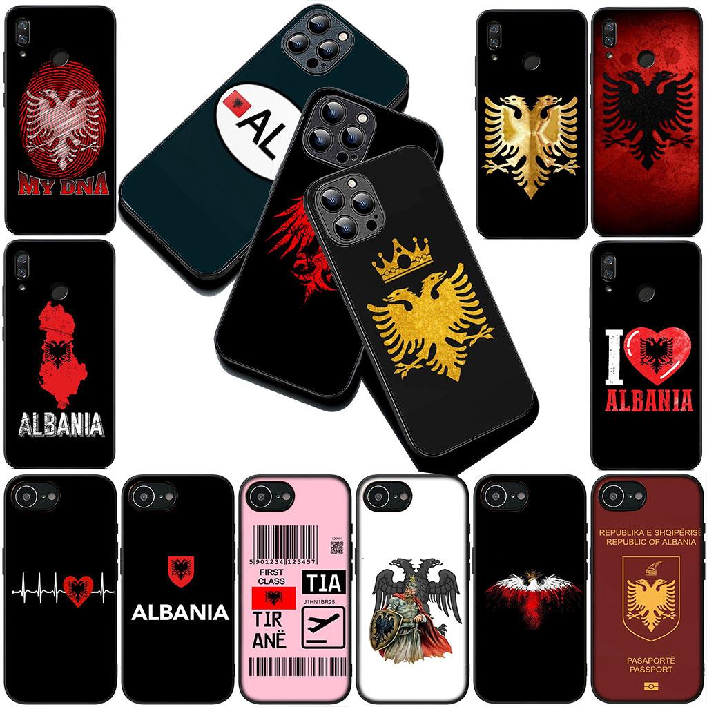 Albania Love Albanians Flag Phone Cover for Samsung Galaxy S22 S21 S20 FE Ultra Plus A07 A17 A15 A16 A25 A57 A37 Soft Case