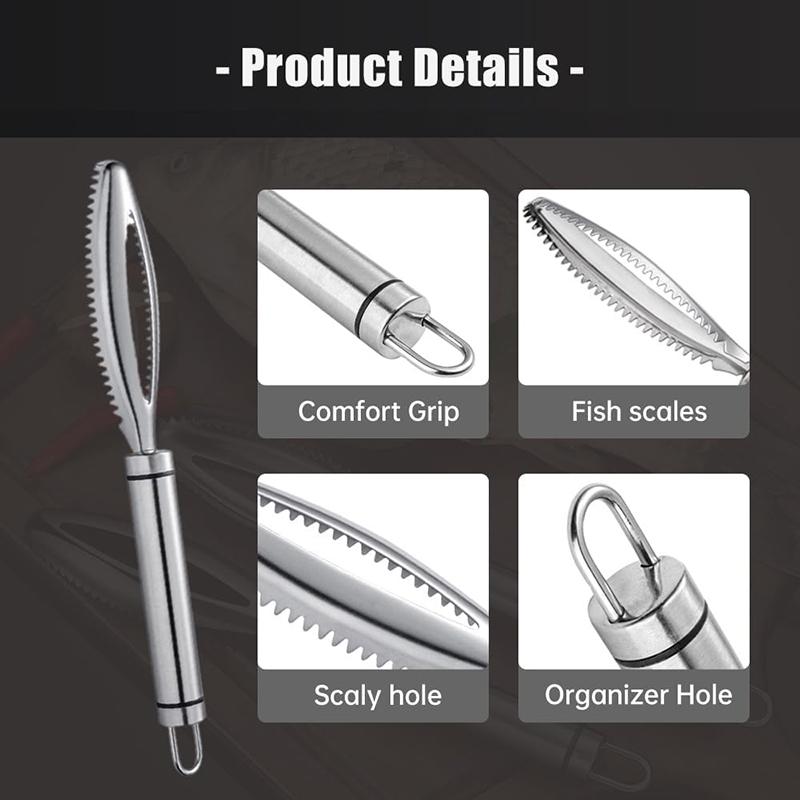 Stainless Steel Fish Scale Remover Fish Scales Graters Scraper Fish Scaler Brush Scraping Scales Device Fish Cleaning Tool